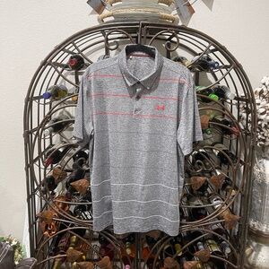 Under Armour Heat Gear Men's Polo Shirt in Gray and Red